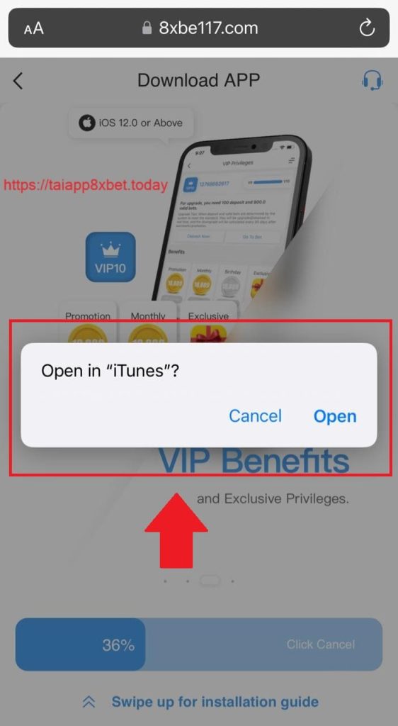 Ứng dụng mở trong iTunes